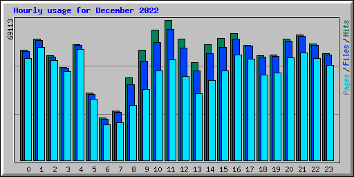 Hourly usage for December 2022
